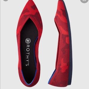 Red Camo Rothy’s Point Flats